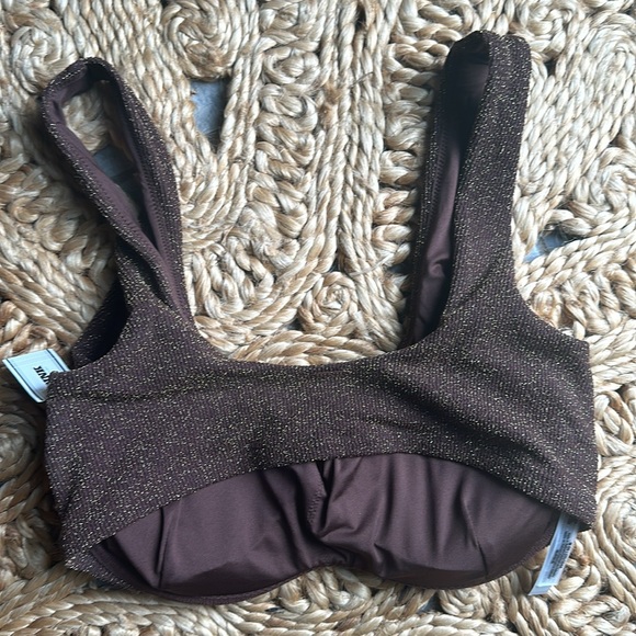 Glittery brown 3 piece swim set from Victoria’s Secret.  Size M-DD. New. - Picture 3 of 12